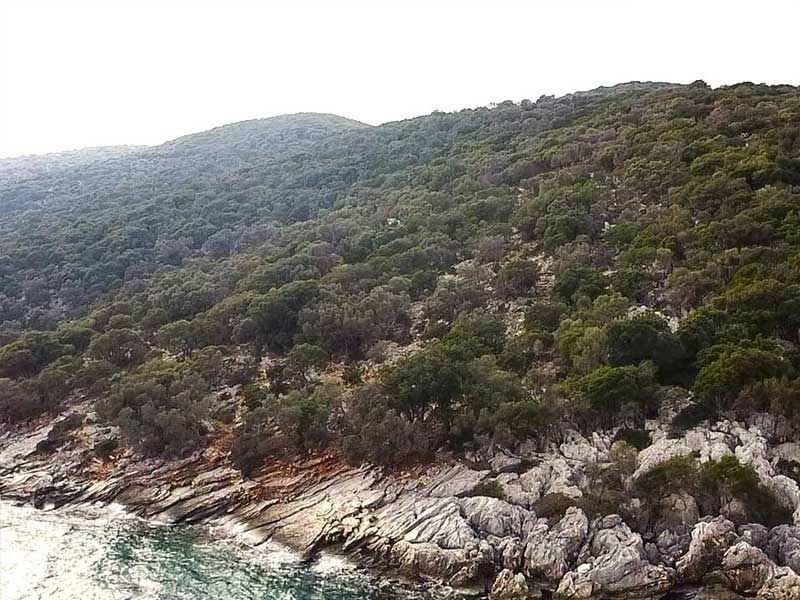 Land for sale in Meganisi with private beach