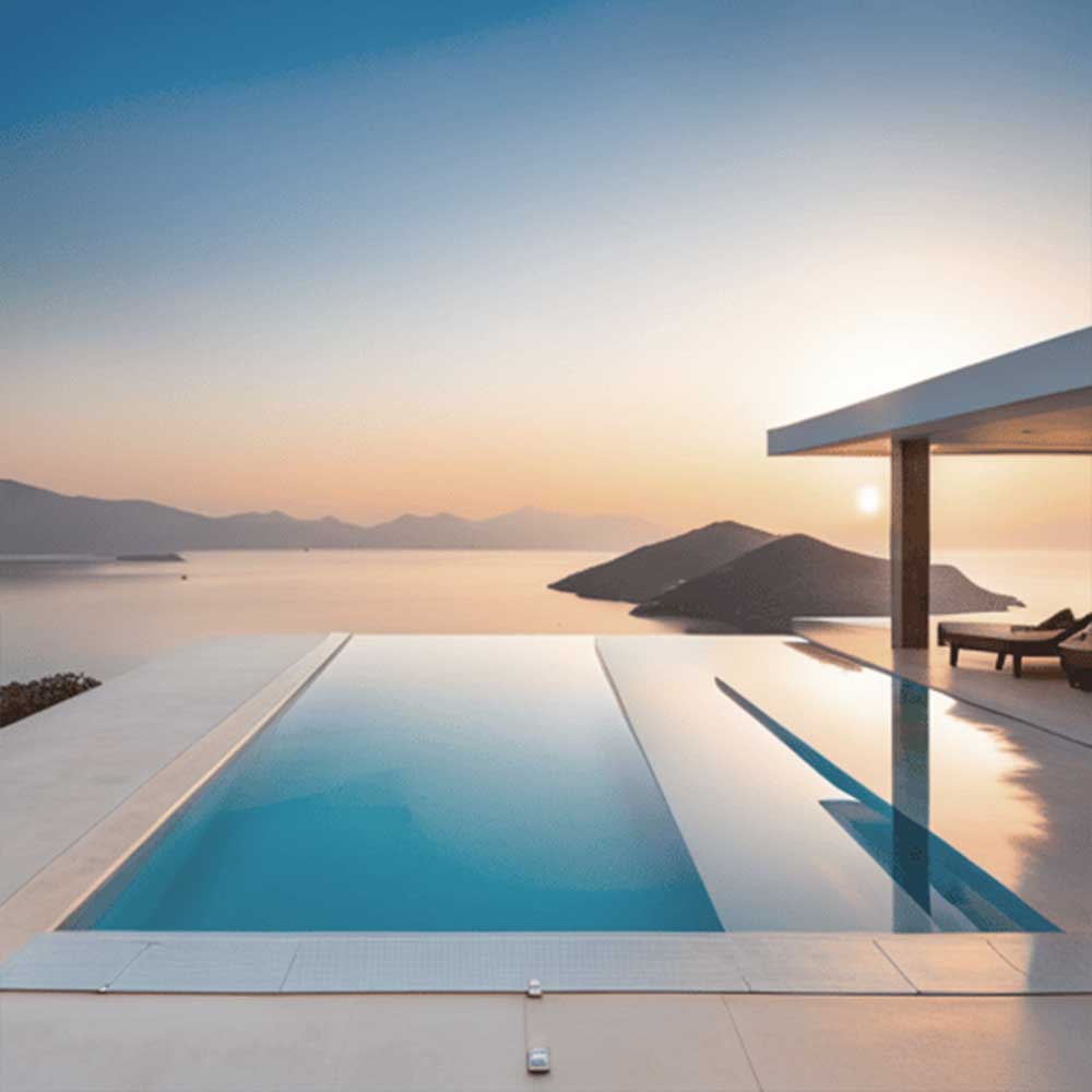 Serene Lefkada Villa with Infinity Pool, Overlooking Sea and Mountains